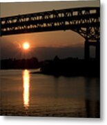 Sunset Bridge Metal Print