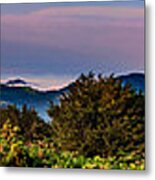 Sunset Cloud Tide Over The Mountains Metal Print