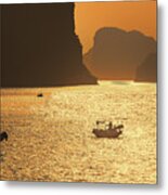 Sunset Ha Long Bay Iii Metal Print