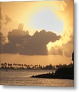 Sunset In San Juan Bay Metal Print