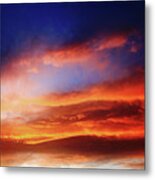 Sunset In Southern Oklahoma Metal Print
