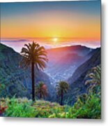 Sunset In The Canary Islands Metal Print