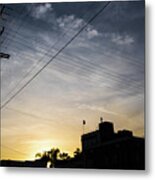 Sunset In Venice Beach - Los Angeles, United States - Color Street Photography Metal Print