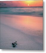 Sunset On The Beach - Maldives - Travel Photography Metal Print