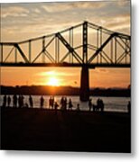 Sunset On The Ohio River Metal Print
