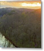 Sunset On The River Metal Print