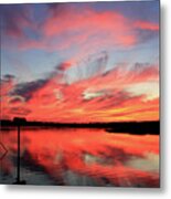 Sunset On The River Metal Print