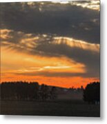 Sunset On The Road To Galena Metal Print