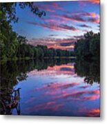 Sunset On The Wallkill River Metal Print