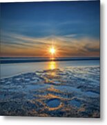 Sunset On West Meadow Beach Metal Print