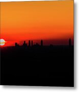 Sunset Over Atlanta Metal Print