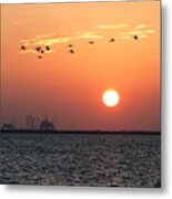 Sunset Over The Bay Metal Print
