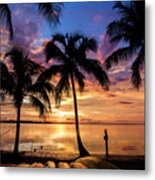 Sunset Palms Metal Print