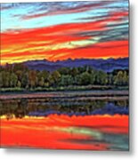 Sunset Ponds Metal Print