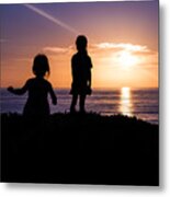 Sunset Sisters Metal Print