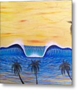 Sunset Surf Dream Metal Print