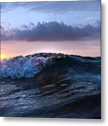 Sunset Wave-wards Beach Metal Print