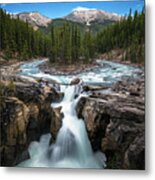 Sunwapta Falls In Jasper National Park Metal Print