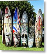 Surfboard Hana Maui Hawaii Metal Print