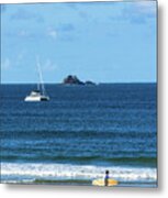 Surfer On Main Beach Metal Print