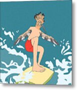 Surferbird Metal Print