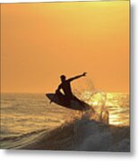 Surfing To The Sky Metal Print