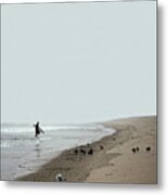 Surfing Where The Ocean Meets The Sky, No. 2 Metal Print