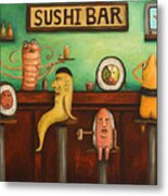 Sushi Bar Darker Tone Image Metal Print