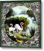 Swans - Family Metal Print