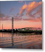 Swing Bridge At Sunset, Topsail Island, North Carolina Metal Print