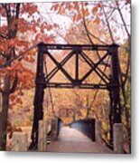 Swinging Bridge Metal Print