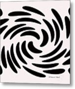 Swirls N Dots 56 Metal Print