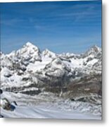 Swiss Glacier View Metal Print