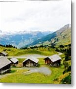 Swiss Mountain View Metal Print