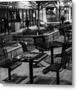 Table Waiting For A Match. Central Square Cambridge Ma Metal Print