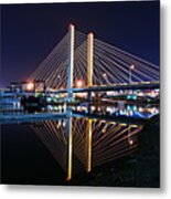 Tacoma Hwy 509 Bridge Up In Lights 2 Metal Print