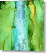 Take The Plunge - Abstract Landscape Metal Print by Michelle Wrighton