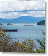 Tankers In Padilla Bay Metal Print