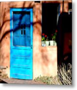 Taos Blue Door Metal Print