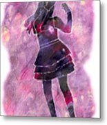 Tap Dancer 1 - Pink Metal Print