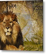 Taste Of Africa Lion Metal Print