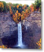 Taughannock Waterfalls In Autumn Metal Print