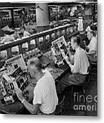 Television Assembly, C.1950s Metal Print