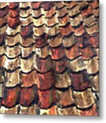 Terra Cotta Roof Tiles Metal Print
