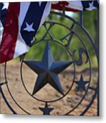 Texas And The Red White And Blue Metal Print