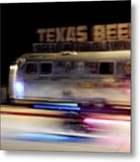 Texas Beer Fast Motorcycle #5594 Metal Print