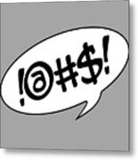 Text Bubble Metal Print