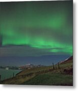 The Aurora Borealis Over Iceland Metal Print