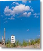 The Beach My Happy Place Metal Print