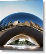 The Bean's Early Morning Reflections Metal Print